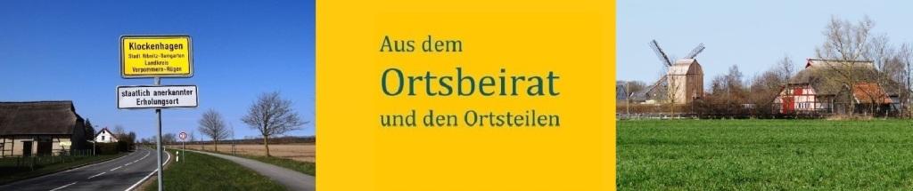 Aus dem Ortsbeirat Klockenhagen  und den Ortsteilen der Bernsteinstadt Ribnitz-Damgarten - Der Ortsbeirat Klockenhagen vertritt die Belange des Ortsbezirks mit den Ortsteilen Altheide, Borg, Hirschburg, Klein Mritz, Klockenhagen und Neuheide der Bernsteinstadt Ribnitz-Damgarten im Landkreis Vorpommern-Rgen im Bundesland Mecklenburg-Vorpommern - Ostsee-Rundschau.de