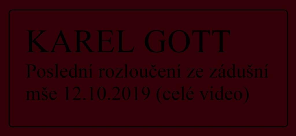 Bewegender Abschied von Karel Gott im Veitsdom in Prag am 12. Oktober 2019