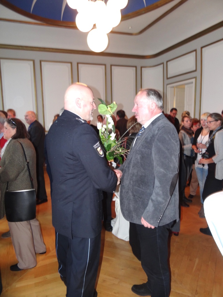 Ribnitz-Damgartens Brgermeister Frank Ilchmann gab  zu seinem 60.Geburtstag am 8.Januar 2016 einen Empfang im Ribnitzer Rathaus. Fotos: Eckart Kreitlow