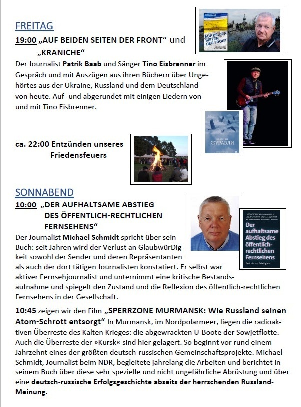 Friedensfest in Retgendorf in der Zeit vom 22. - 24. März 2024 - Aus dem Posteingang von Dr. Marianne Linke vom 05.02.2024
