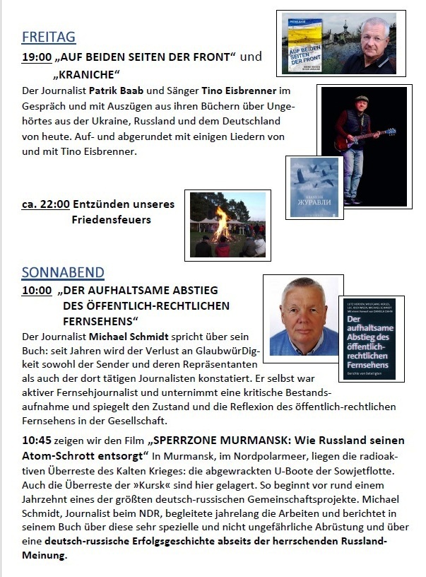 Friedensfest in Retgendorf in der Zeit vom 22. - 24. Mrz 2024 - Aus dem Posteingang von Dr. Marianne Linke vom 05.02.2024