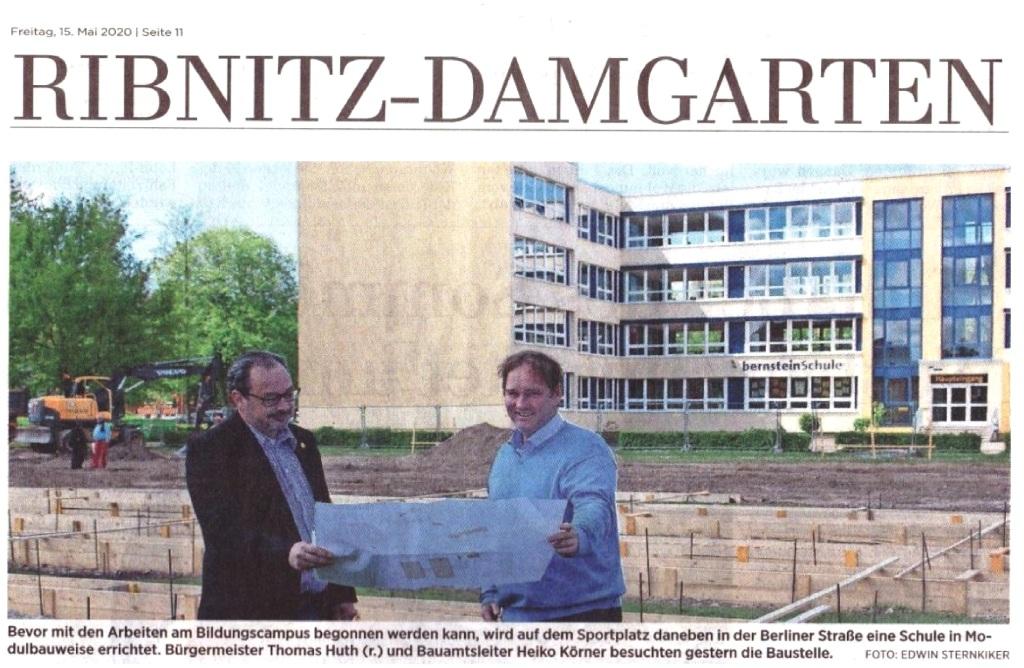 Ribnitz-Damgartener Etat ist unter Dach und Fach - Beitrag von der 7. Sitzung der Stadtvertretung Ribnitz-Damgarten -  Ostsee-Zeitung Ribnitz-Damgarten vom 15.05.2020 | Seite 11 - Von Dr. Edwin Sternkiker