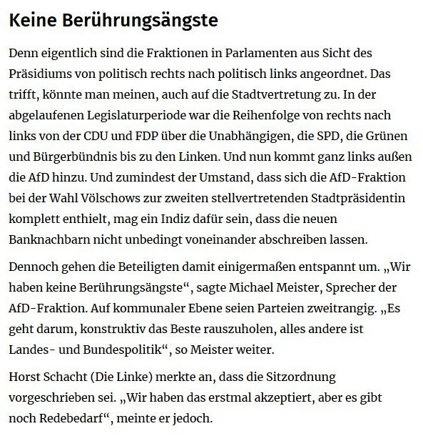 Ein neuer Stadtprsident und die AfD ganz links - OZ-Bericht von der konstituierenden Sitzung der Stadtvertretung Ribnitz-Damgarten am 26. Juni 2019 - von OZ-Redakteur Robert Niemeyer