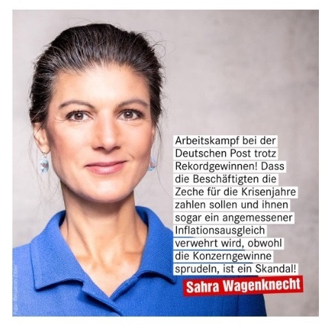 Aus dem Posteingang von Dr. Sahra Wagenknecht (MdB) - Team Sahra - 09.03.2023 - Gemeinsam kmpfen gegen Verarmung und Deindustrialisierung - Abschnitt 6 - Link: https://www.sahra-wagenknecht.de/